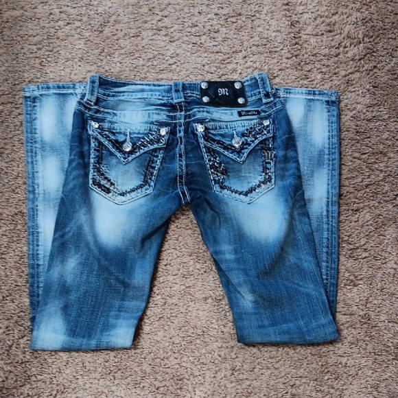 Miss Me Distressed Blue Skinny Jeans - Picture 4 of 6